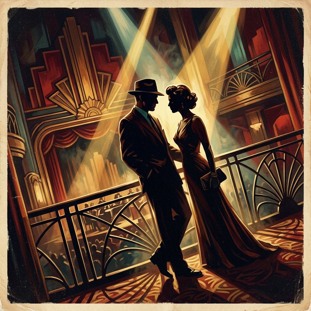 Old Hollywood atmosphere